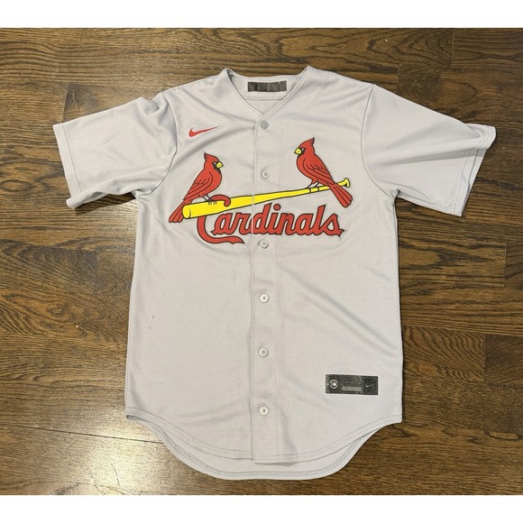 Nike St. Louis Cardinals #4 Yadier Molina Gray Jersey Stitched Molina Small